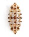 Faship Gorgeous Smoked Topaz Color Rhinestone Crystal Floral Hair Barrette Clip