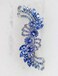 Faship Gorgeous Blue Crystal Flower Barrette Clip