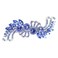 Faship Gorgeous Blue Crystal Flower Barrette Clip
