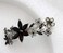 Faship Gorgeous Black Crystal Floral Hair Barrette Clip