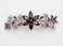 Faship Purple Rhinestone Crystal Floral Hair Barrette Clip