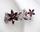 Faship Purple Rhinestone Crystal Floral Hair Barrette Clip