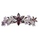 Faship Purple Rhinestone Crystal Floral Hair Barrette Clip