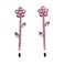 Faship A Pair Of Pink Rhinestone Crystal Floral Hair Clips 2 Pcs Pins