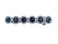 Faship Gorgeous Navy Blue Rhinestone Crystal Floral Small Hair Barrette Clip