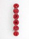Faship Red Rhinestone Crystal Floral Small Hair Barrette Clip