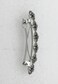 Faship Red Rhinestone Crystal Floral Small Hair Barrette Clip