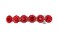 Faship Red Rhinestone Crystal Floral Small Hair Barrette Clip