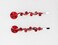 Faship A Pair Of Red Premium Rhinestone Crystal Floral Hair Clips 2 Pcs Pins - Red