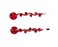 Faship A Pair Of Red Premium Rhinestone Crystal Floral Hair Clips 2 Pcs Pins - Red