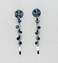 Faship A Pair Of Navy Blue Premium Rhinestone Crystal Floral Hair Clips 2 Pcs Pins - Navy Blue