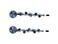 Faship A Pair Of Navy Blue Premium Rhinestone Crystal Floral Hair Clips 2 Pcs Pins - Navy Blue