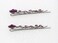 Faship A Pair Of Purple Premium Rhinestone Crystal Floral Hair Clips 2 Pcs Pins - Purple