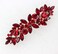 Faship Gorgeous Red Rhinestone Crystal Floral Hair Barrette Clip