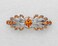 Faship Gorgeous Orange Rhinestone Crystal Small Floral Hair Barrette Clip