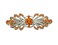 Faship Gorgeous Orange Rhinestone Crystal Small Floral Hair Barrette Clip