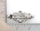 Faship Purple Rhinestone Crystal Floral Double Hearts Hair Barrette Clip