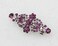 Faship Purple Rhinestone Crystal Floral Double Hearts Hair Barrette Clip