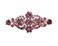Faship Purple Rhinestone Crystal Floral Double Hearts Hair Barrette Clip