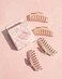 FRAMAR Large Hair Claws for Thick Hair - 4 Pack Matte Pink Claw Clips for Girls