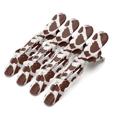 FRAMAR Cow Print Alligator Clips For Hair Styling - Cow Hair Clip For Women, Alligator Hair Clips For Women, Western Hair Clips, Cow Print Stuff, Cute Hair Clips For Styling, Hair Sectioning Clips &ndash; 4