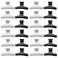 24Pcs Large Butterfly Hair Clamps Black and White Plastic Clip Hairdressing Tray Hair Positioning Hairpin