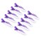 10pcs/set Multicolor Croc Clips Transparent Plastic Hairdresser Clips Hair Styling Sectioning Barrettes Professional Non Slip Alligator Clips Salon DIY Accessories Hairpins (10pcs-Purple)