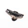 Hair Claw Clips Tortoise Barrettes Celluloid French Design Barrettes celluloid Leopard print Rhinestone Fashion Accessories with 2 Spiral Hair Ties