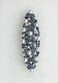 Faship Gorgeous Navy Blue Rhinestone Crystal Pearl Floral Barrette
