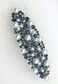 Faship Gorgeous Navy Blue Rhinestone Crystal Pearl Floral Barrette