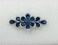 Faship Gorgeous Navy Blue Rhinestone Crystal Floral Hair Barrette Clip