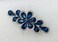 Faship Gorgeous Navy Blue Rhinestone Crystal Floral Hair Barrette Clip