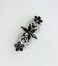 Faship Gorgeous Black Rhinestone Crystal Flora Hair Barrette Clip