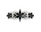 Faship Gorgeous Black Rhinestone Crystal Flora Hair Barrette Clip
