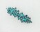 Faship Gorgeous Teal Rhinestone Crystal Floral Hair Barrette Clip