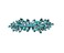 Faship Gorgeous Teal Rhinestone Crystal Floral Hair Barrette Clip