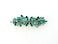 Faship Gorgeous Green Rhinestone Crystal Floral Hair Barrette Clip