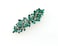 Faship Gorgeous Green Rhinestone Crystal Floral Hair Barrette Clip