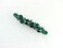 Faship Green Premium Rhinestone Crystal Floral Small Hair Barrette Clip