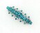 Faship Gorgeous Teal Rhinestone Crystal Floral Hair Barrette Bridal Wedding Party