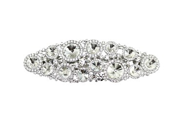 Faship Gorgeous Clear Premium Rhinestone Crystal Hair Barrette Clip