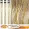 Clip in Hair Tinsel Kit Gold Tinsel Hair Extensions 24 Inch Heat Resistant for Girls Kids New Year Gift Party Cosplay