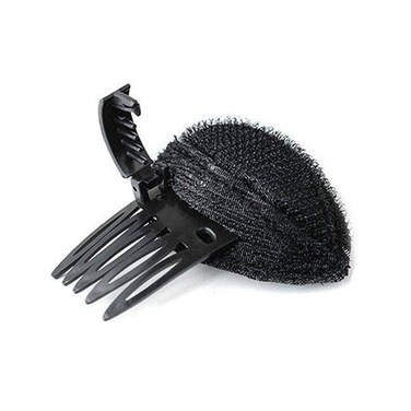 Black Puff Hair Cushion Volume Clips, Fluffy Hair Pad, Sponge Clip Bun Comb and Bump It Up Hair Base Set for Women and Girls - Clips and Barrettes, DIY Hairstyling Tools
