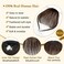 Bangs Hair Clip in Bangs,100% Human Hair Fake Bangs Clip on Bangs Brown,Faux Bangs Clip in Hair Extensions,Wispy Bangs Hair Clip Fringe With Temples Hairpieces Curved Bangs for Daily Wear