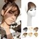 Bangs Hair Clip in Bangs,100% Human Hair Fake Bangs Clip on Bangs Dark Brown,Faux Bangs Clip in Hair Extensions,Wispy Bangs Hair Clip Fringe With Temples Hairpieces Air Bangs for Daily Wear