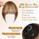 Bangs Hair Clip in Bangs-100% Human Hair Clip On Bangs Fake Bangs Clip in Bangs Real Human Hair Bangs Hair Clip In Hair Extenisons With Temples Hairpieces For Women Light Brown