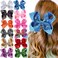 5 Inches Sequins Large Bows Alligator Hair Clip Hair Barrettes Accessories for Women Teens Girls Kids (Pink)