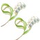 2Pcs Lily of The Valley Flower Hair Clips,Orchid Hair Clamps,Flower Metal Hairpin,Lily Flower Jaw Clamp Hair Styling Hair Accessories for Thick Thin Hair Clips and Barrettes Hair Accessories