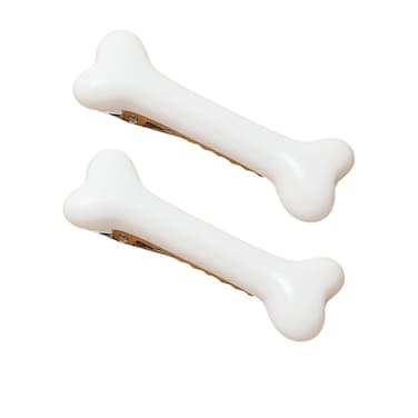 2Pcs White Dog Bone Hair Clips Hairpins Barrette,Punk Personality Women Lovely Hair Band Decoration Design Headwear，Hair Clips，Clips and Barrettes