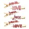 Glitter Valentine&rsquo;s Day Hair Clips Rhinestone Love Letter Hairpins for Women Girls Sweet Romantic Cupid Heart Alligator Clips Barrettes Pretty Styling Hair Accessory Holiday Party Gifts